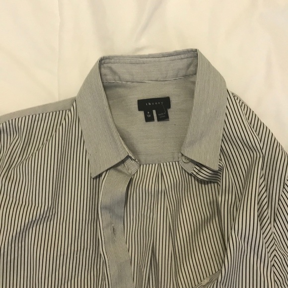 Theory Ress Pinstripe Blouse - Picture 5 of 5